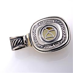 David Yurman Quartz Sterling Silver 14K YG Pendant